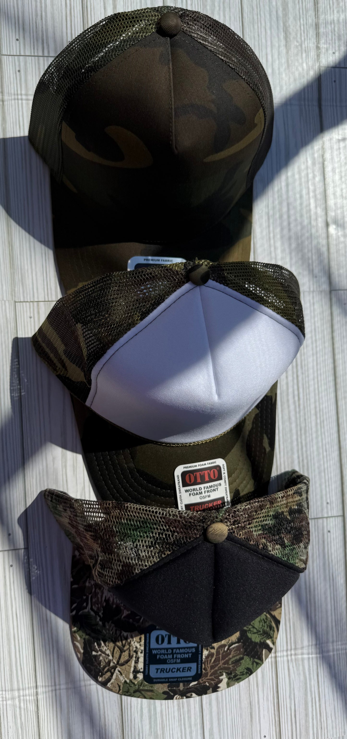 Trucker hat with 5-7 patches