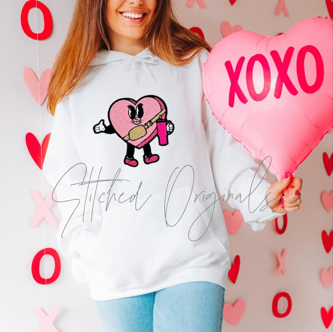 Chenille heart sweater best sale