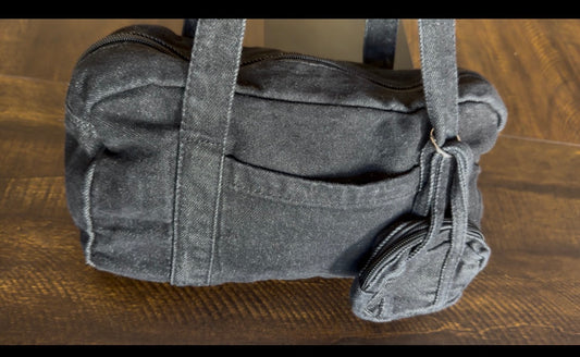 PRE-ORDER MINI DENIM DUFFLE BAG
