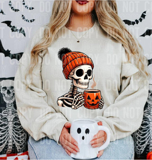 Orange Beanie Skeleton